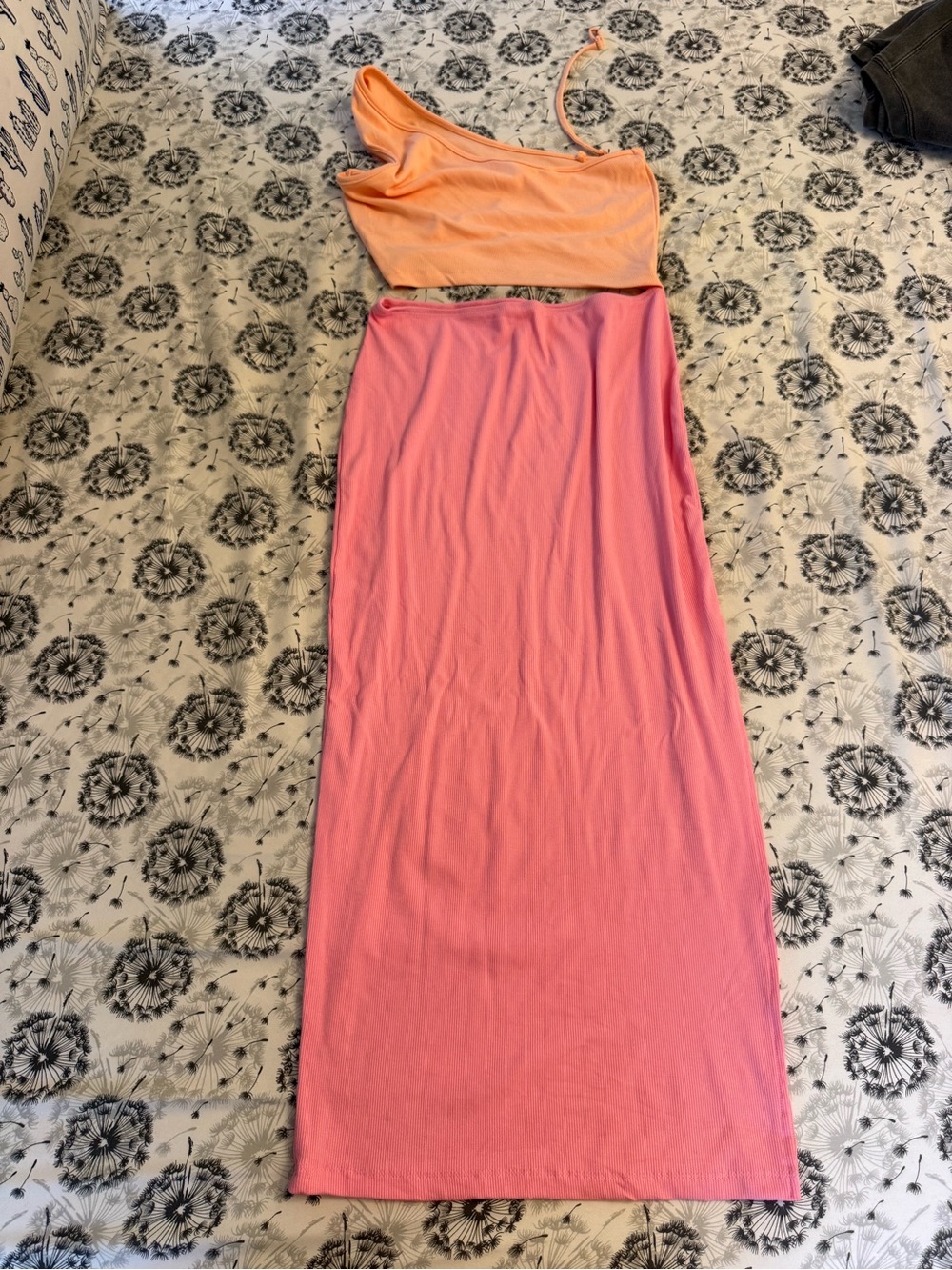 Women’s one shoulder two toned dress